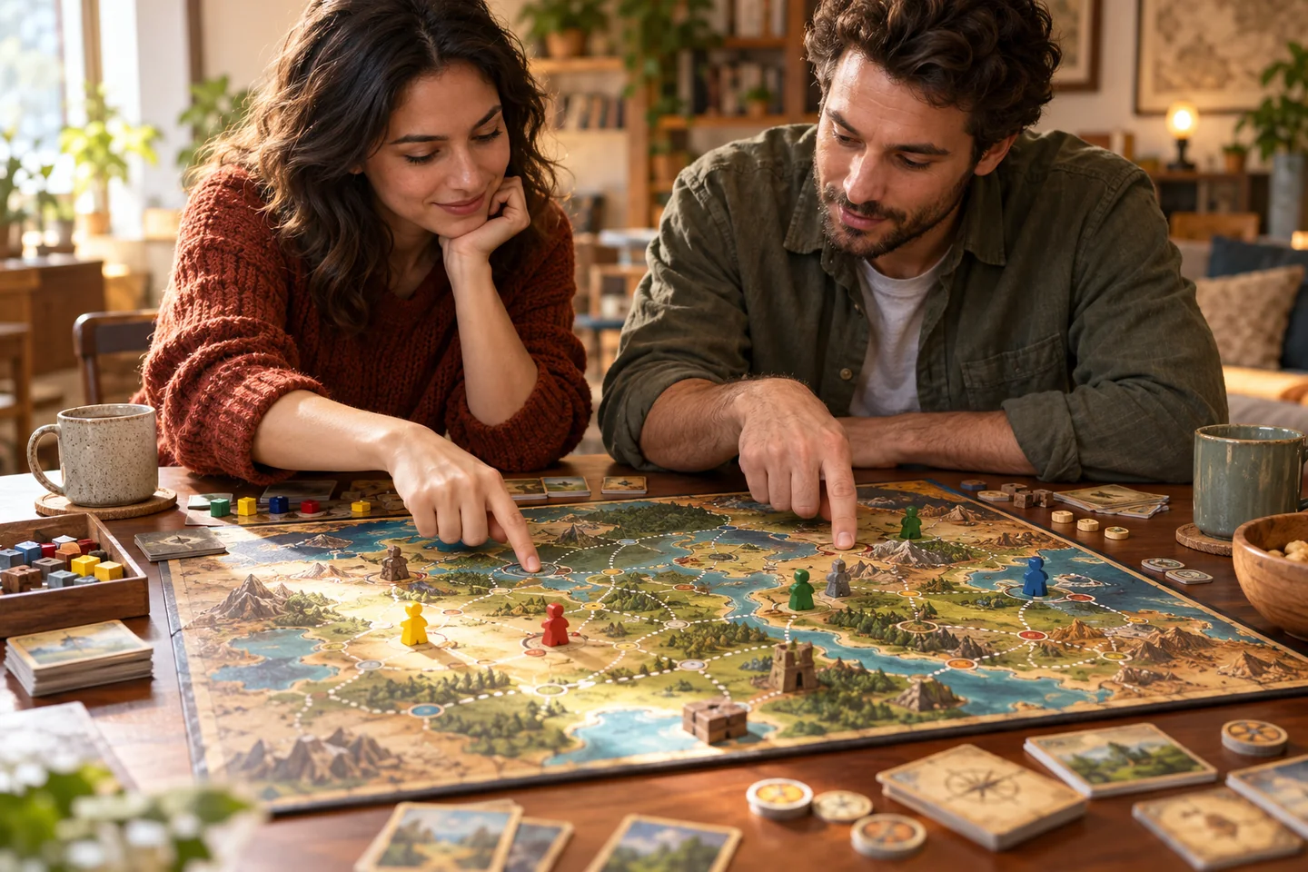 Co-operation illustrated with original game components