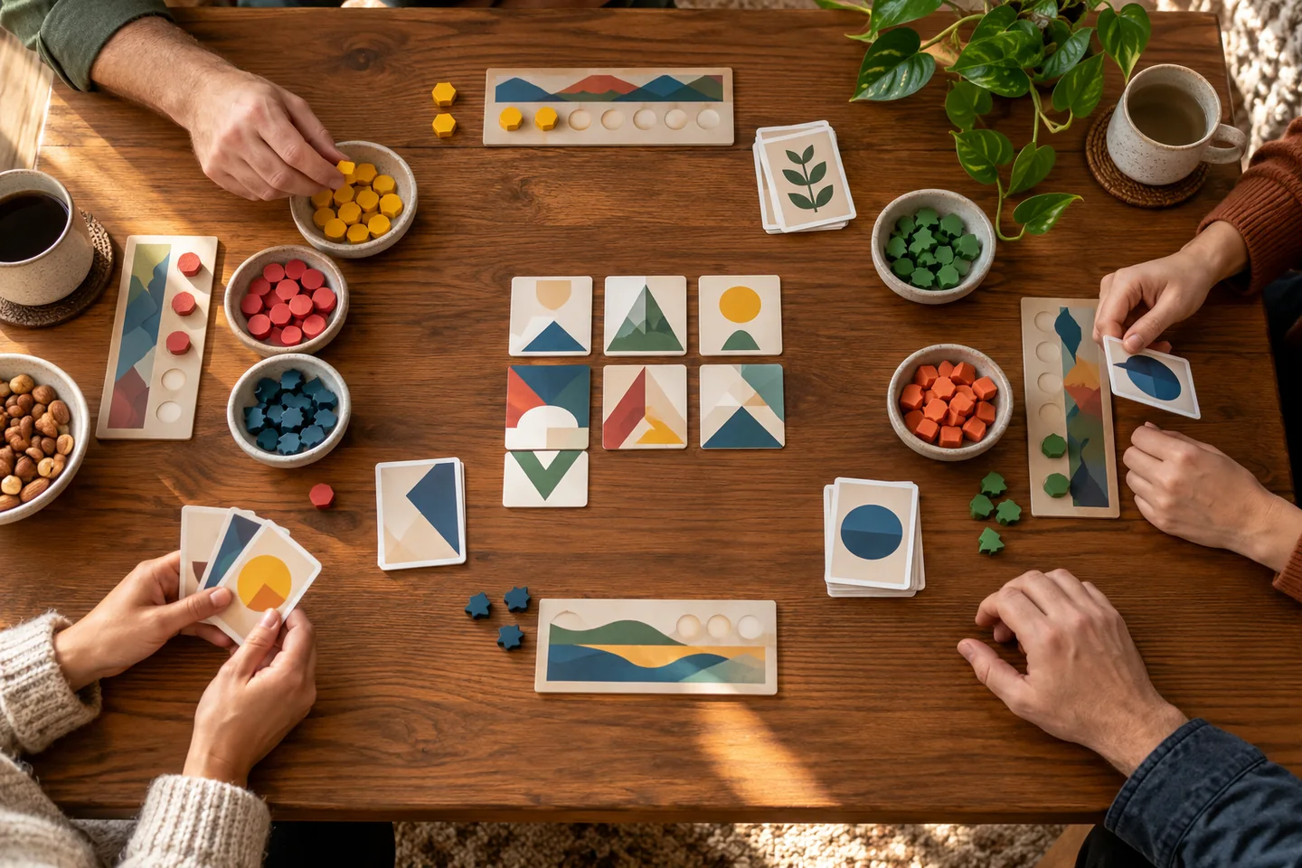 Tile placement illustrated with original game components